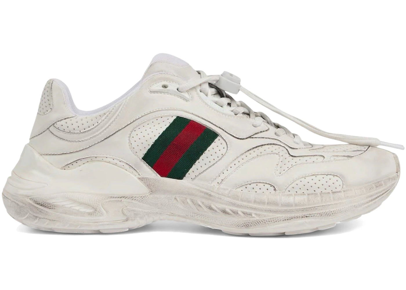Gucci 2.0 Sneaker White Washed-Effect Leather