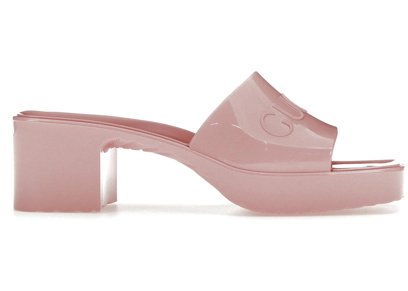 Gucci 60Mm Slide Sandal Pink Rubber