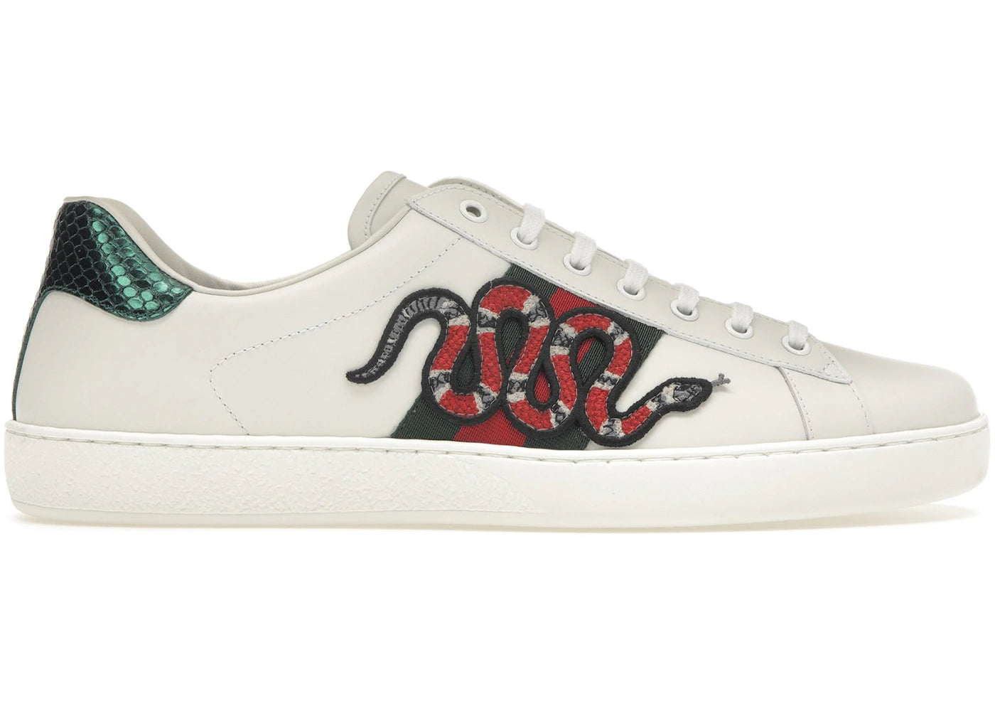 gucci ace embroidered snake