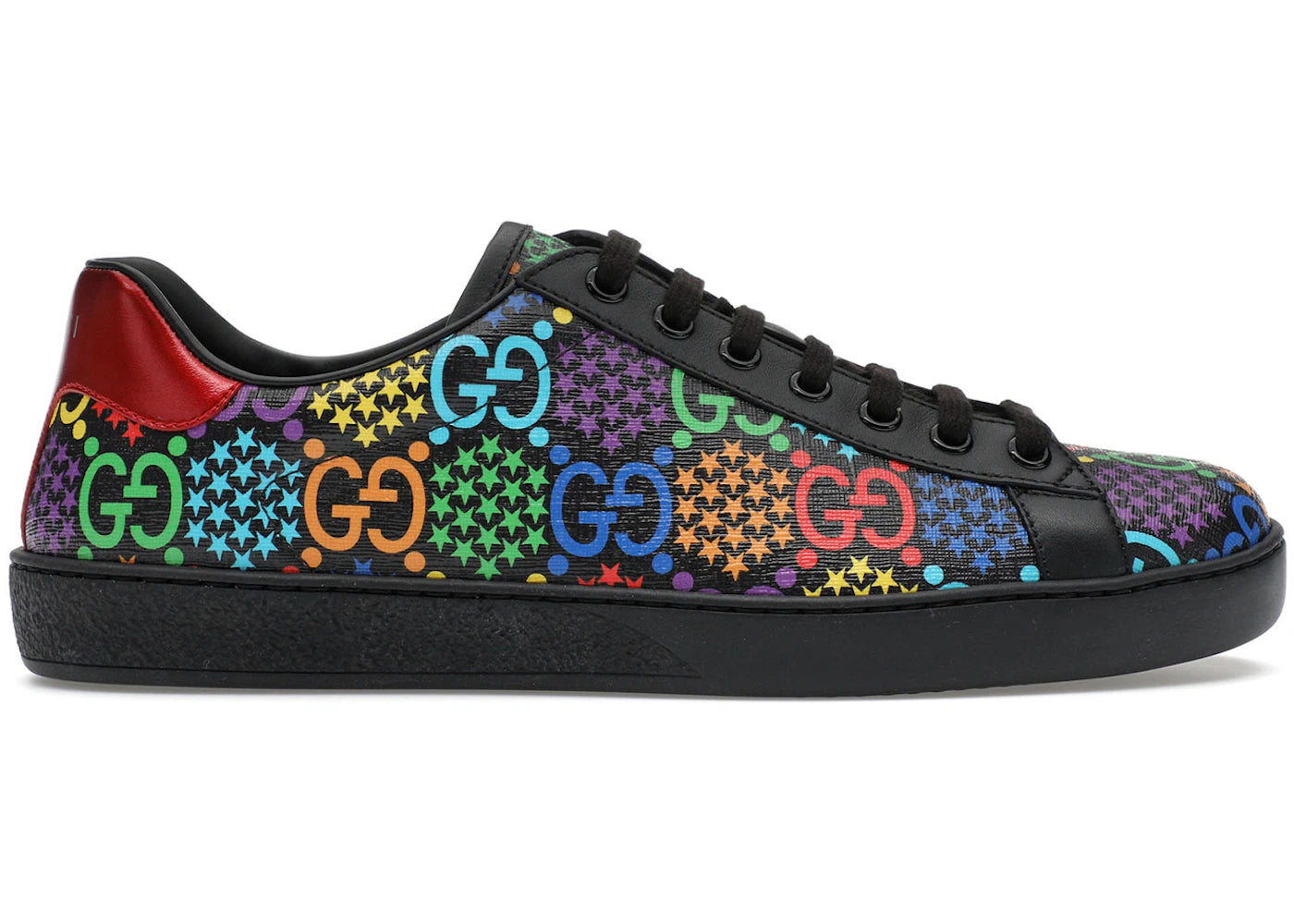 gucci ace gg supreme low psychedelic black (women's)