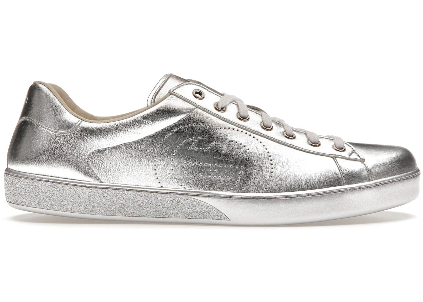 gucci ace metallic silver