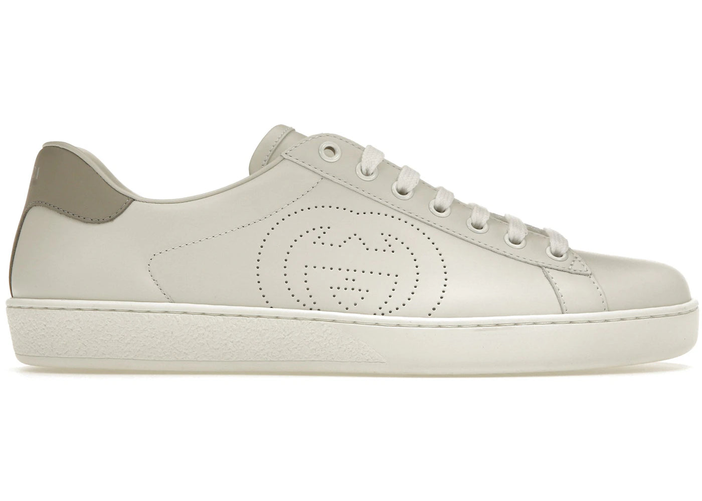 gucci ace perforated interlocking g white