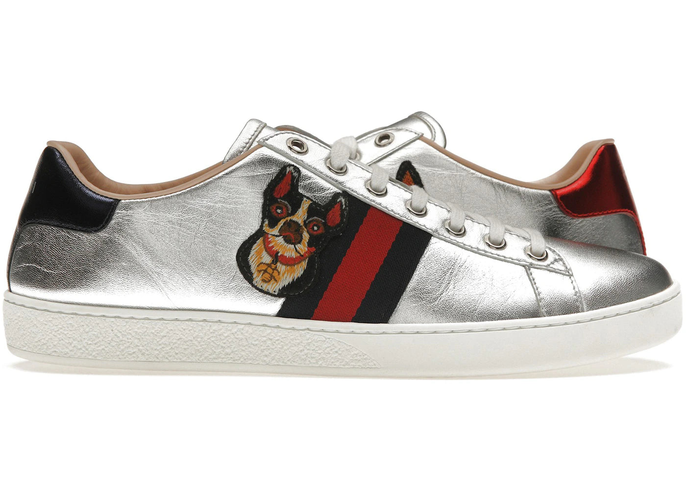 gucci ace year of the dog silver (women's)