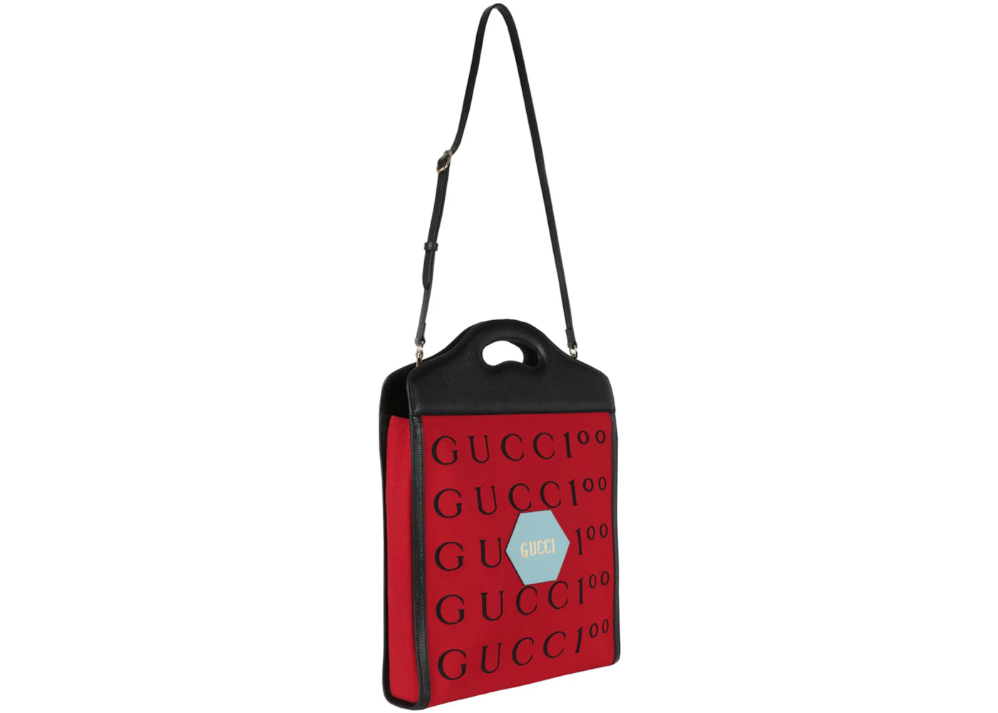 Gucci Aria 100Th Anniversary Embroidered Tote Red