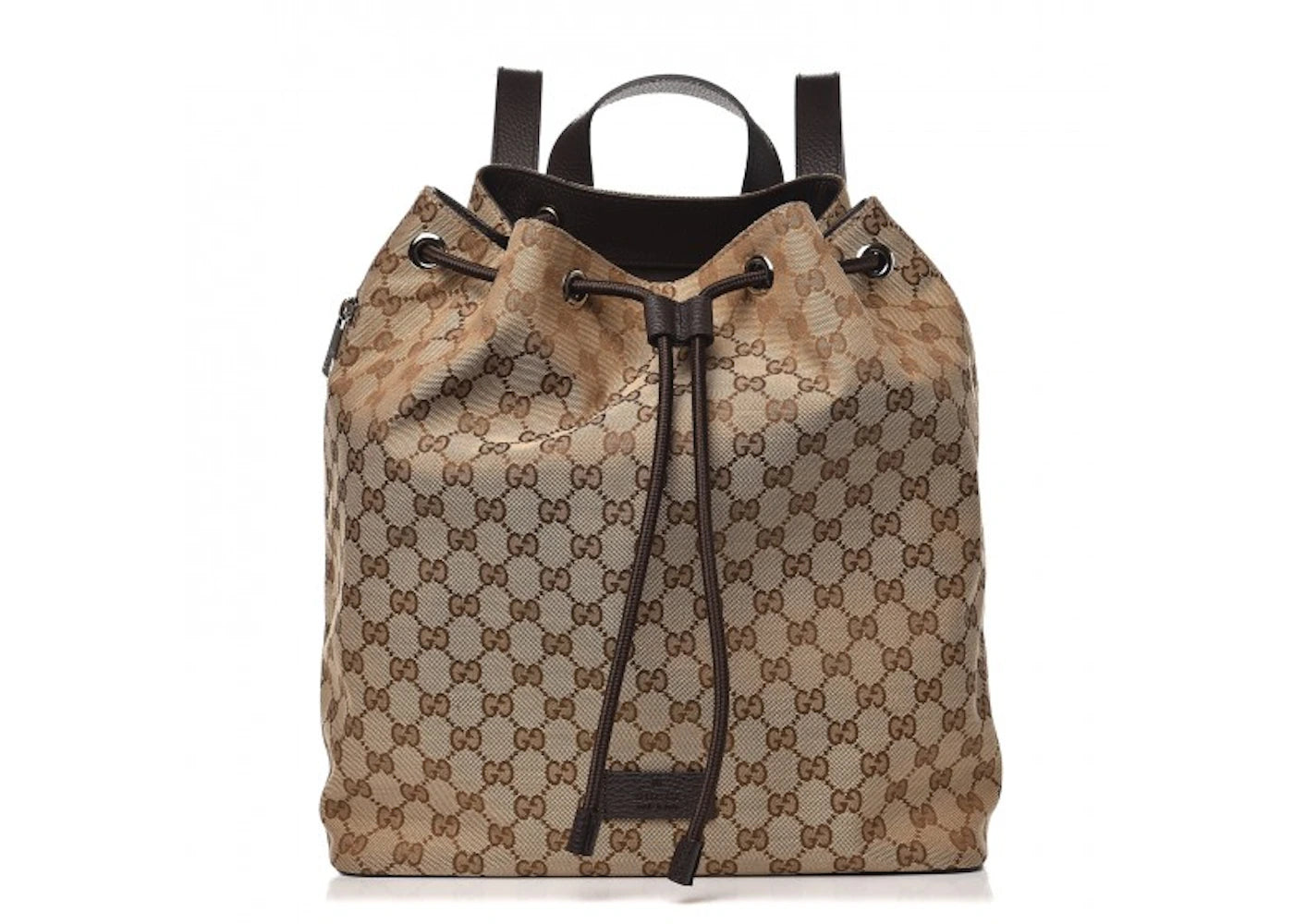 Gucci Drawstring Backpack Monogram Gg Beige/Brown