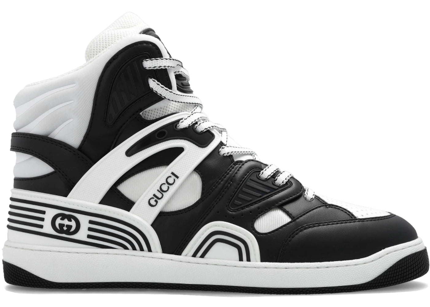 gucci basket high black white