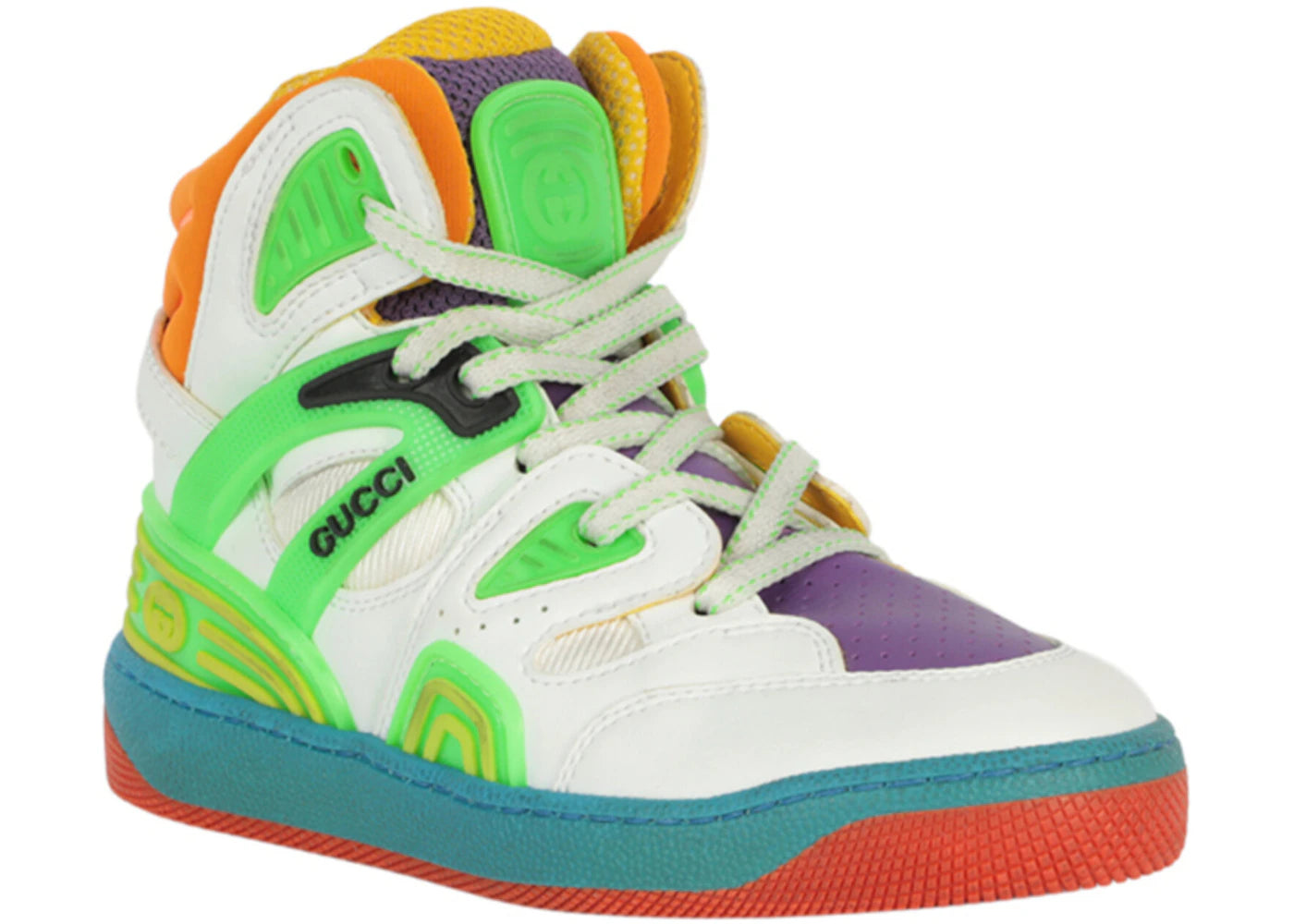 gucci basket high white multi (kids)