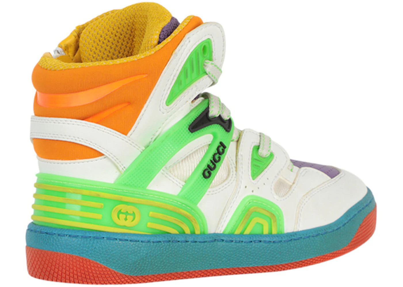 gucci basket high white multi (kids)