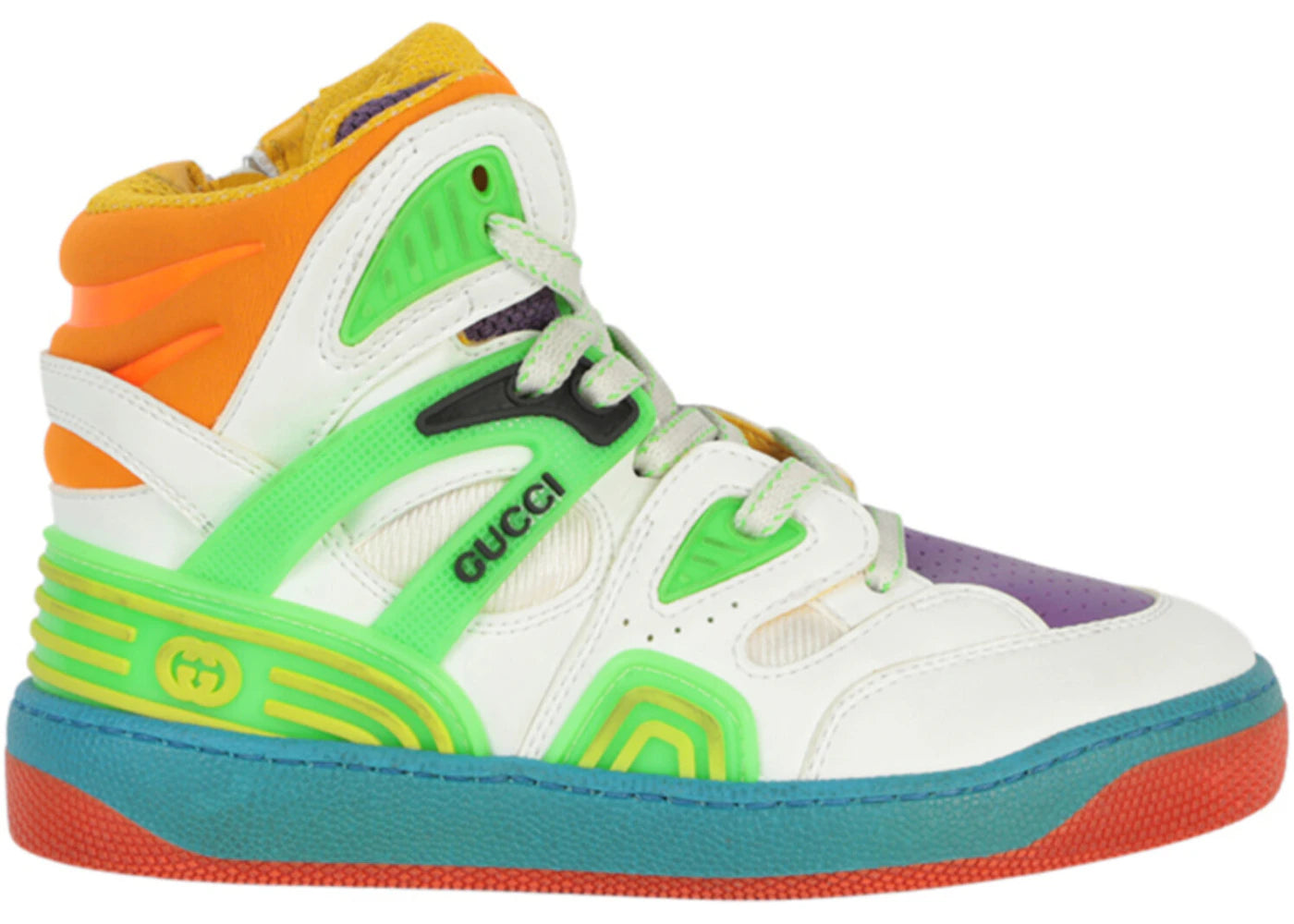 gucci basket high white multi (kids)