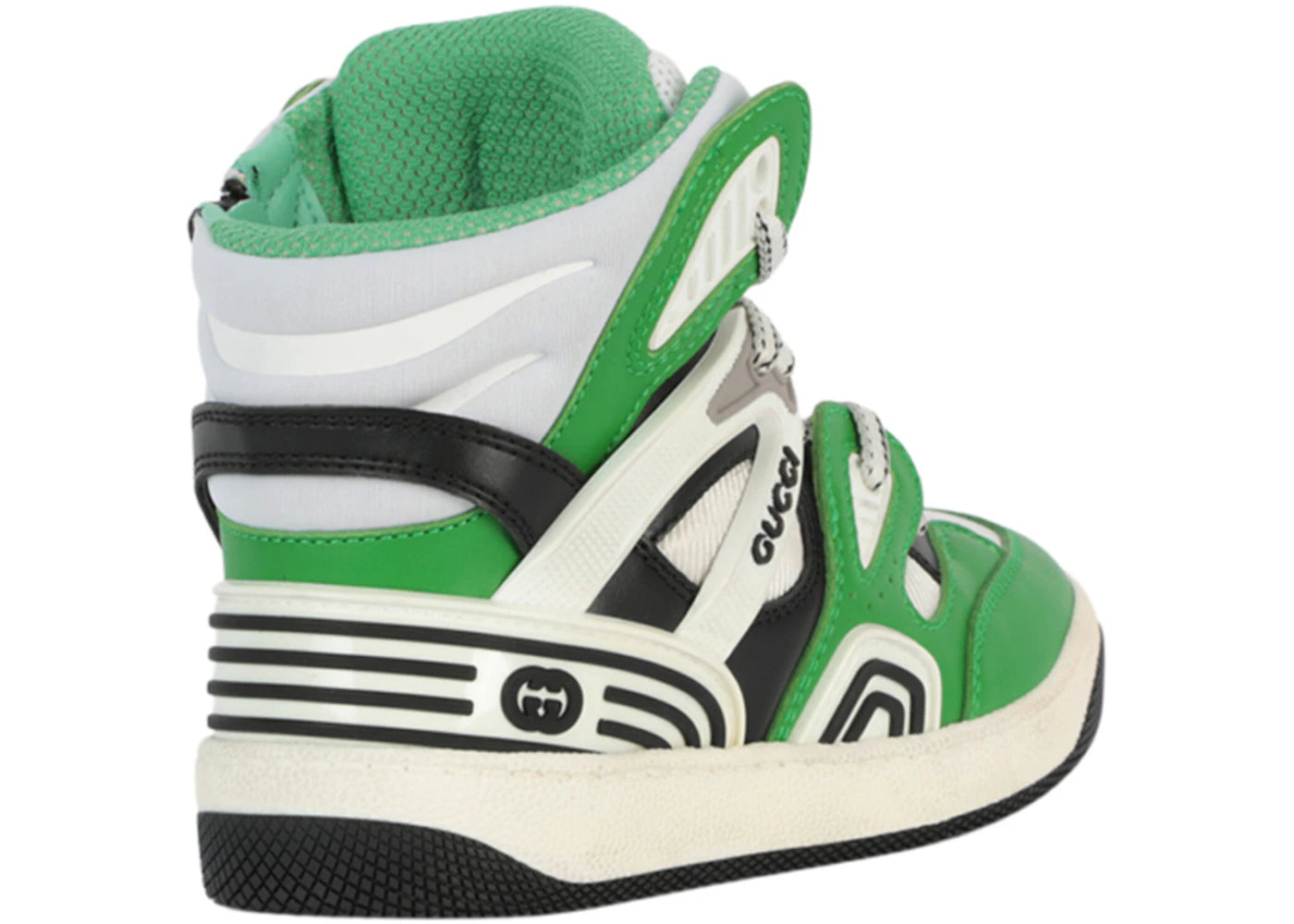 gucci basket leather high green multi (kids)