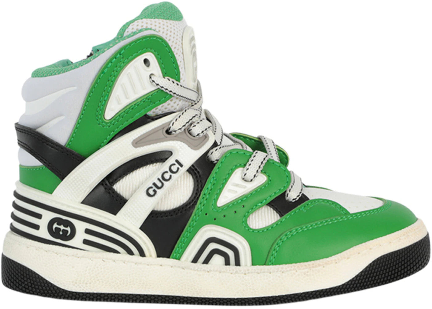 gucci basket leather high green multi (kids)