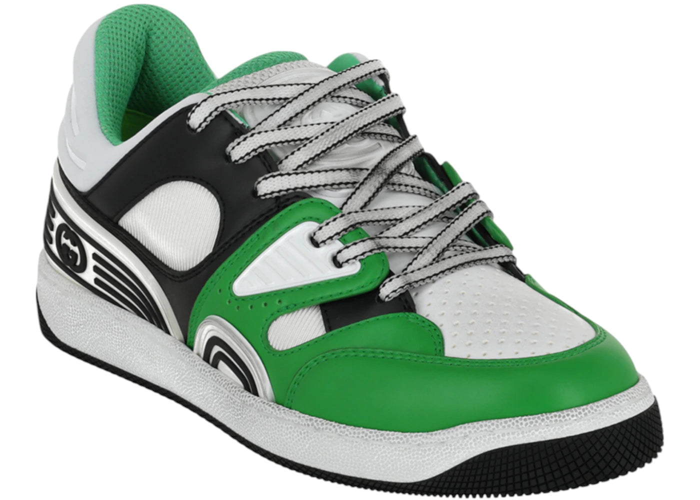 gucci basket leather low-top multi (women's)