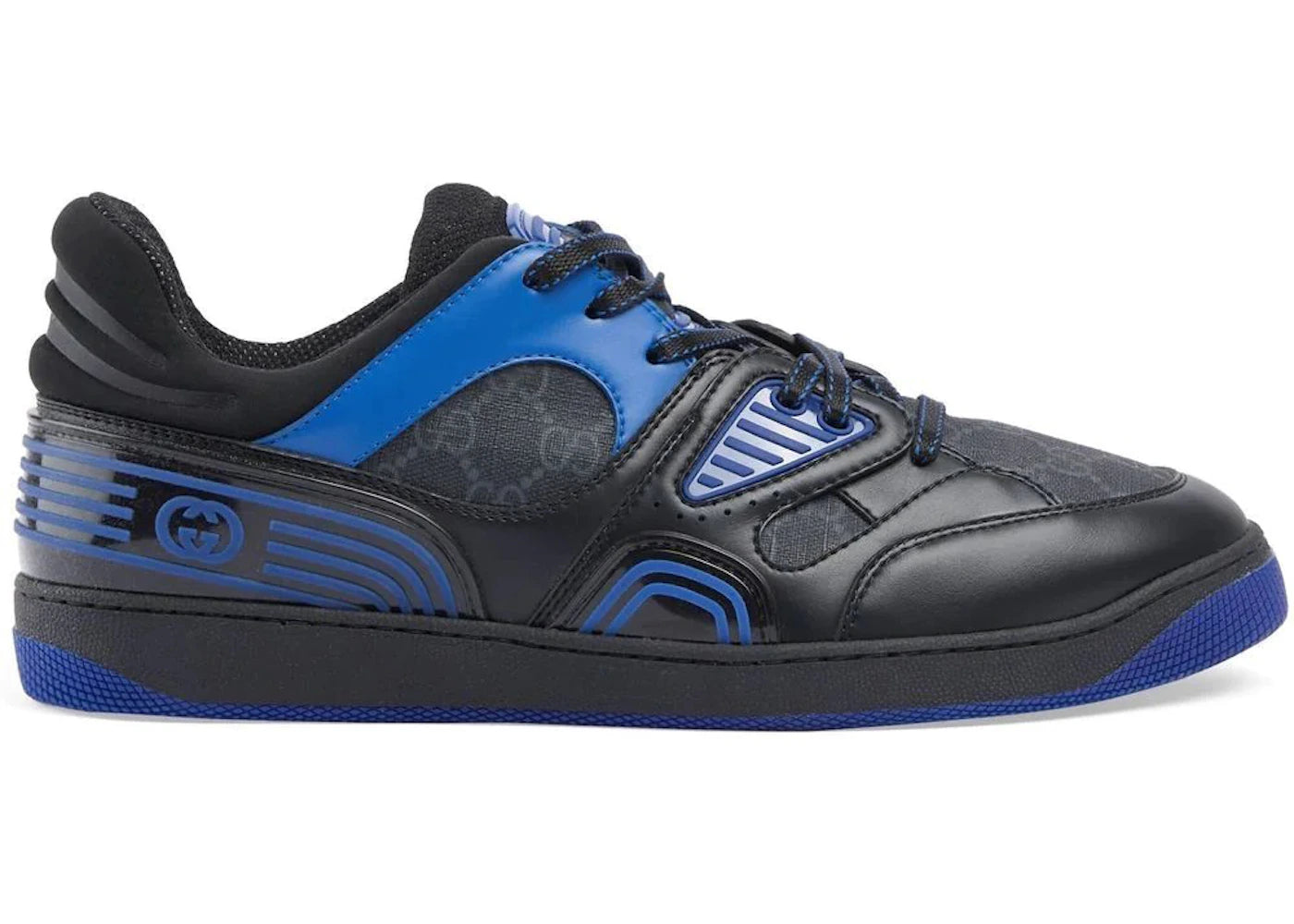 gucci basket low black blue