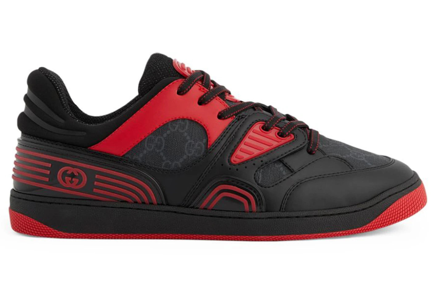 gucci basket low black red
