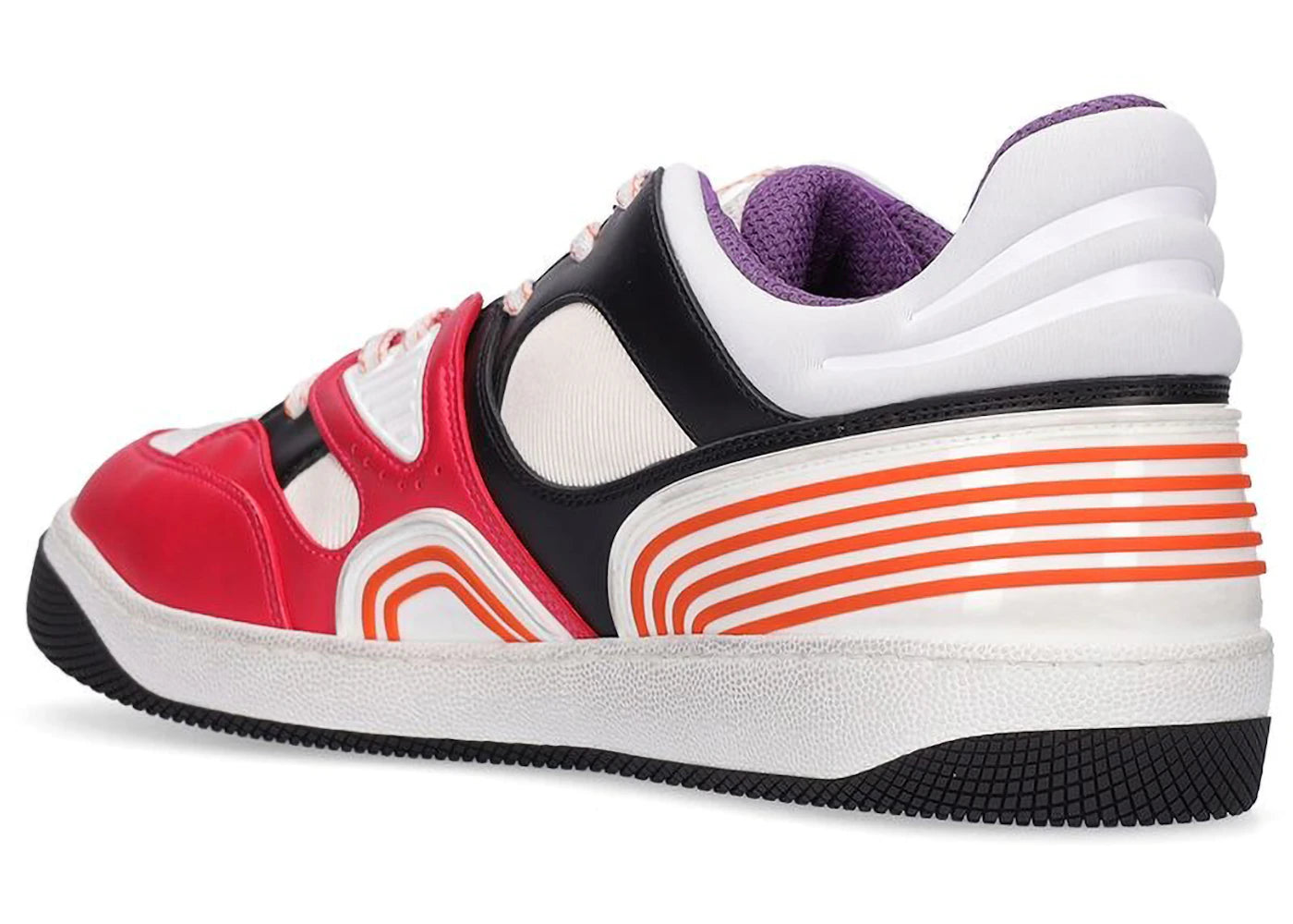 gucci basket low-top sneaker red black