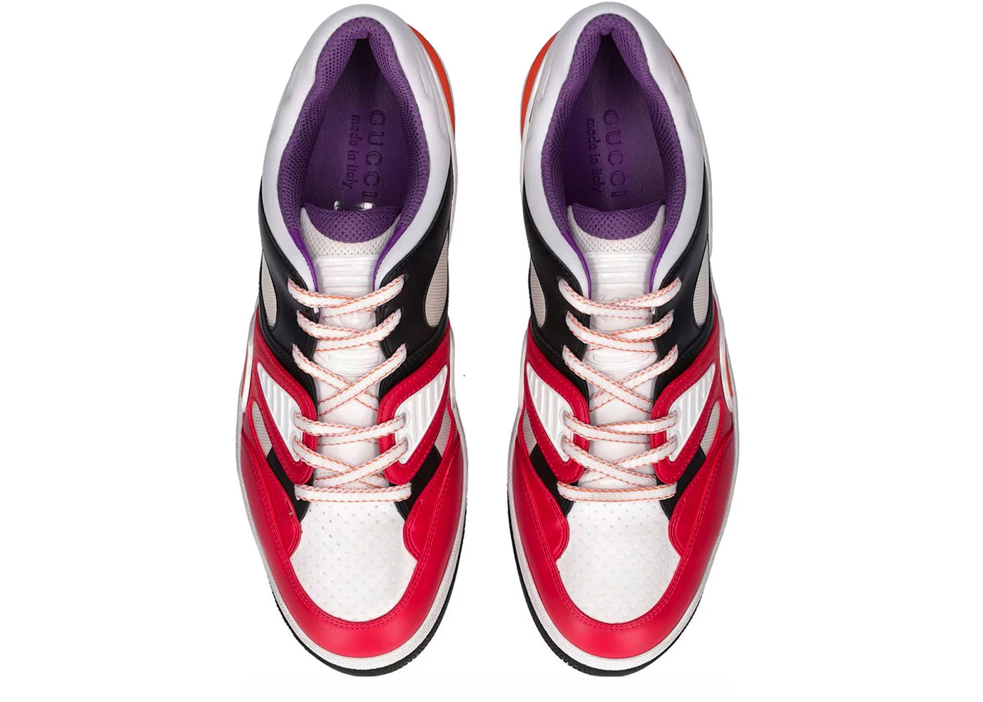 gucci basket low-top sneaker red black