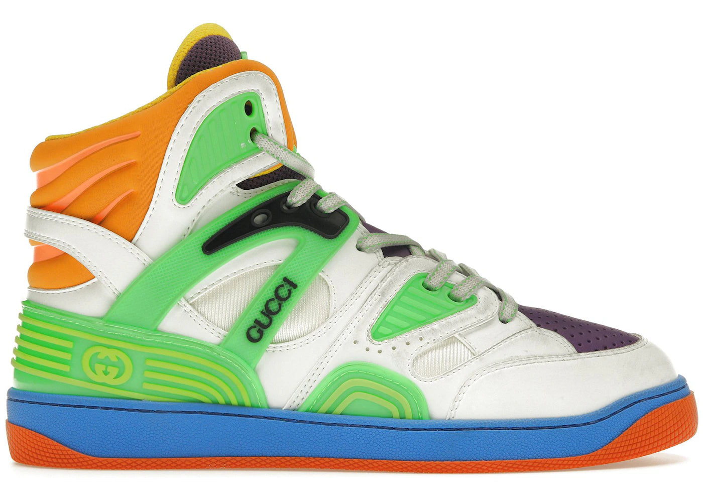 gucci basket white demetra green purple orange blue