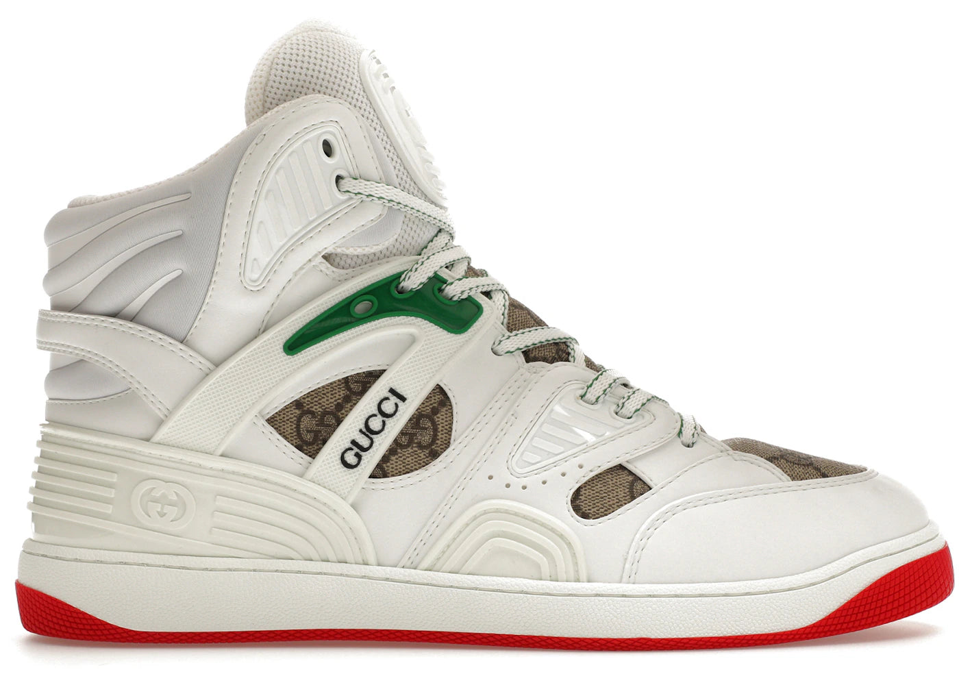 gucci basket white demetra red