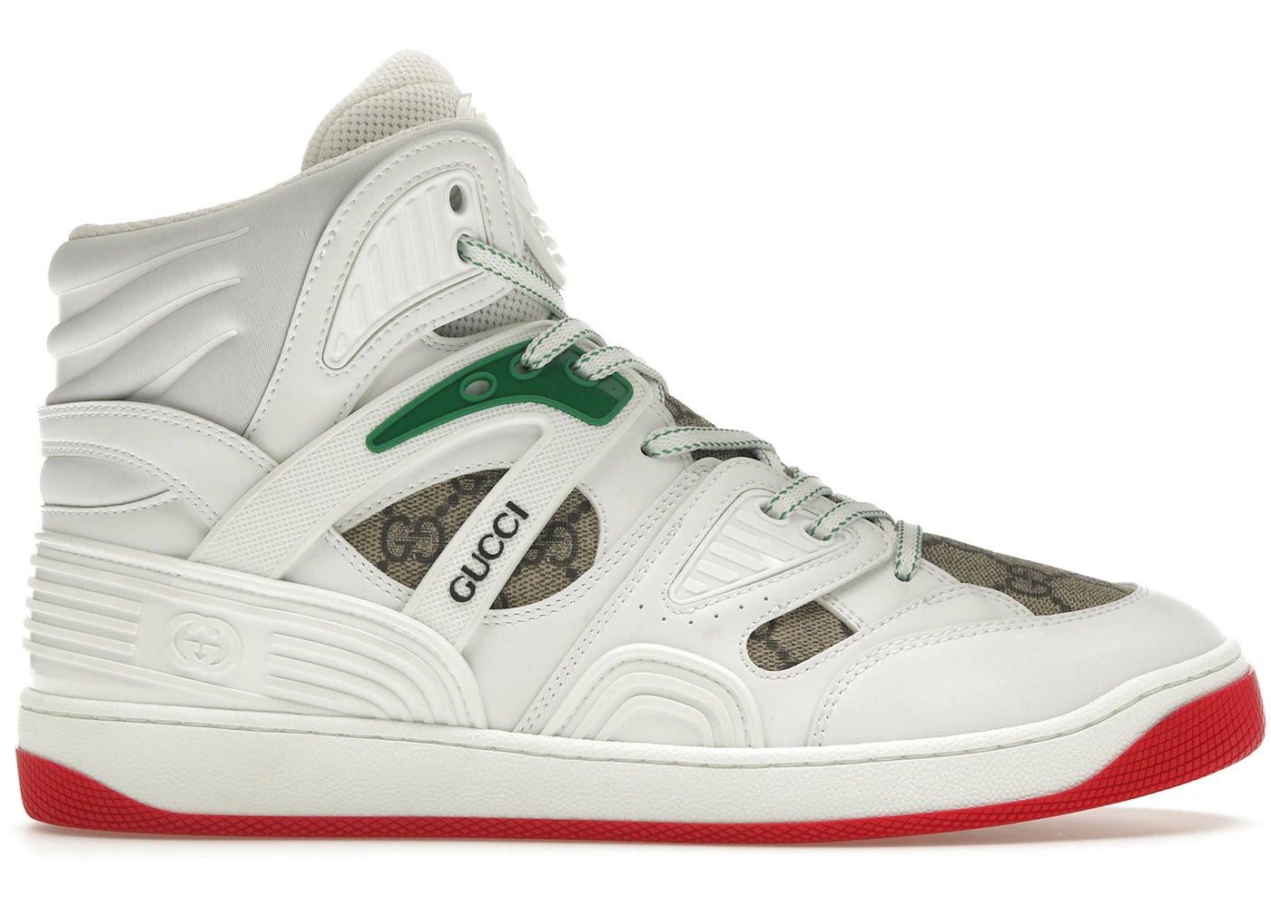 gucci basket white demetra red (women's)