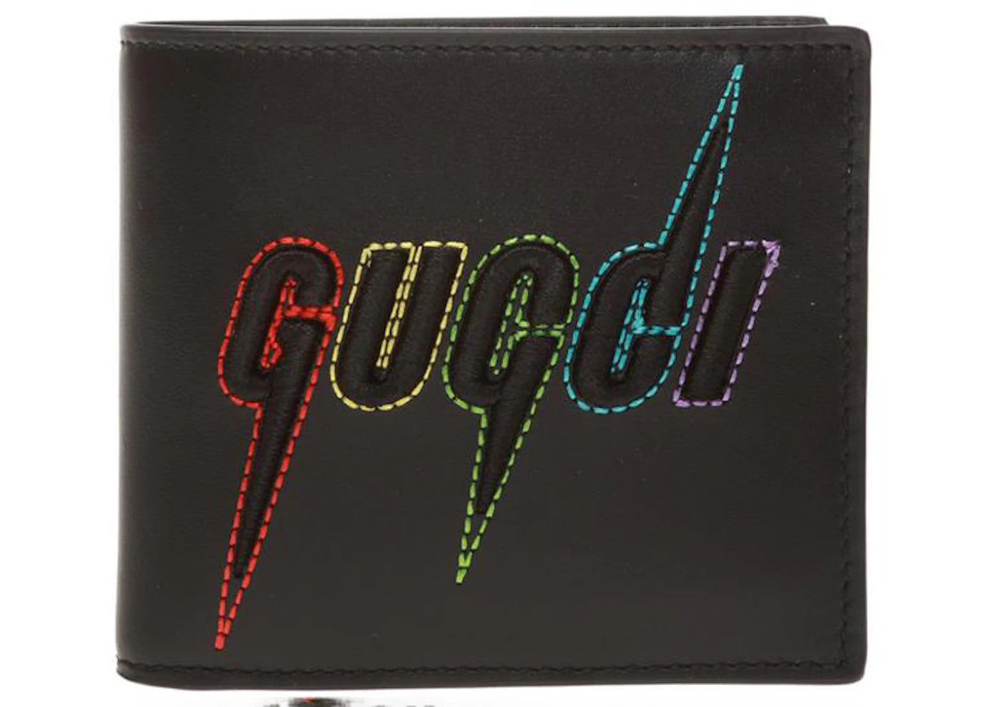 Gucci Bifold Wallet Blade Embroidery Black
