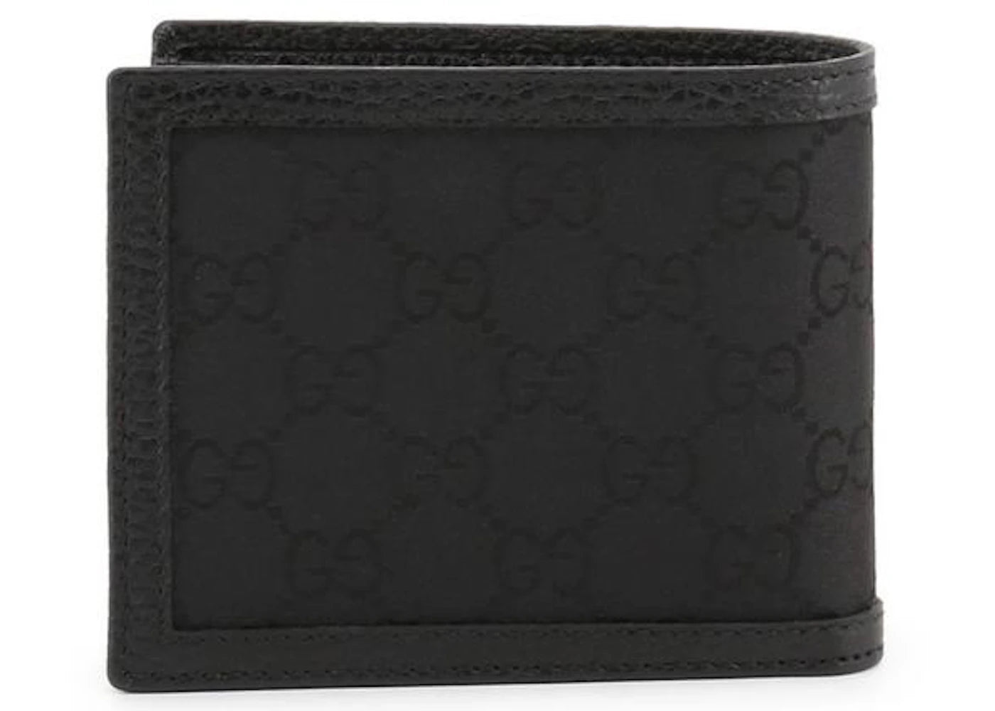 Gucci Bifold Wallet Gg Nylon With Coin Pouch Black