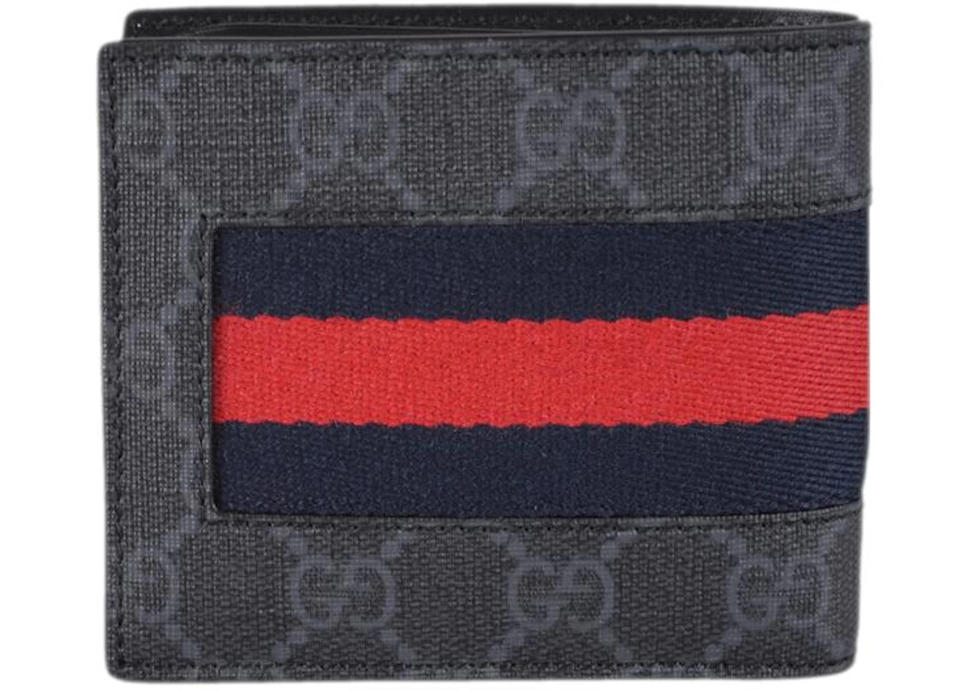 gucci bifold wallet gg supreme web black