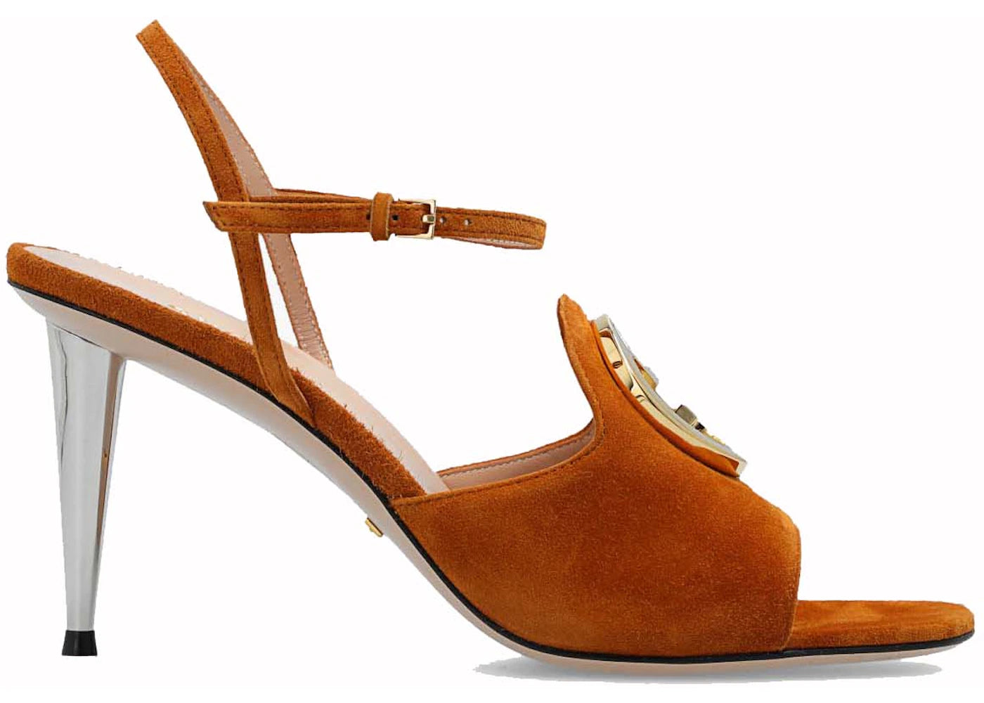 gucci blondie gg (85mm) sandals brown (women's)