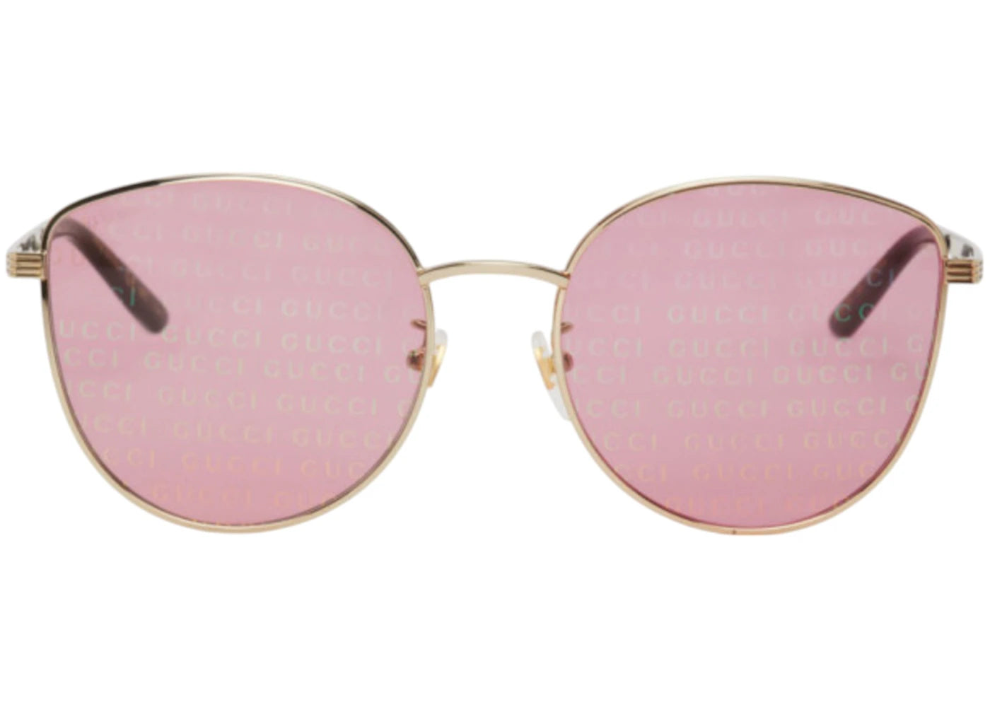 Gucci Cat Eye Sunglasses Gold Pink Gg0807Sa-004-58