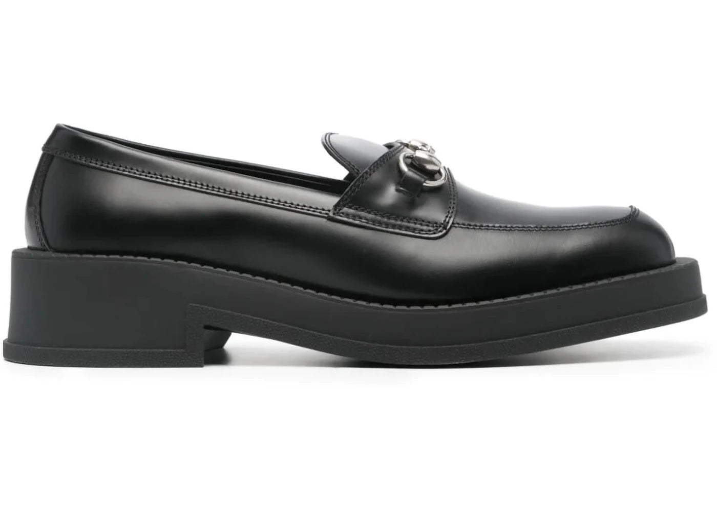 gucci chunky loafer horsebit black