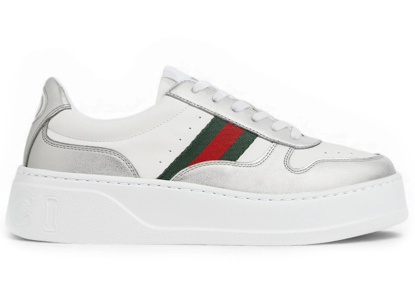 Gucci Chunky Trainer Silver Metallic White (Women'S)