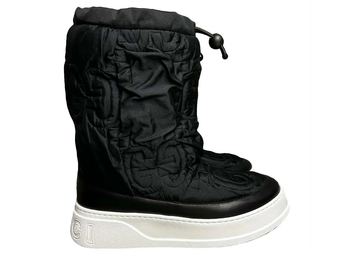 gucci cloth boots black