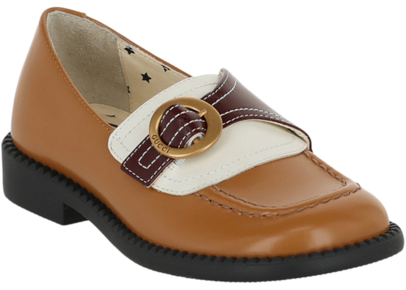 gucci colorblock loafers light brown (kids)