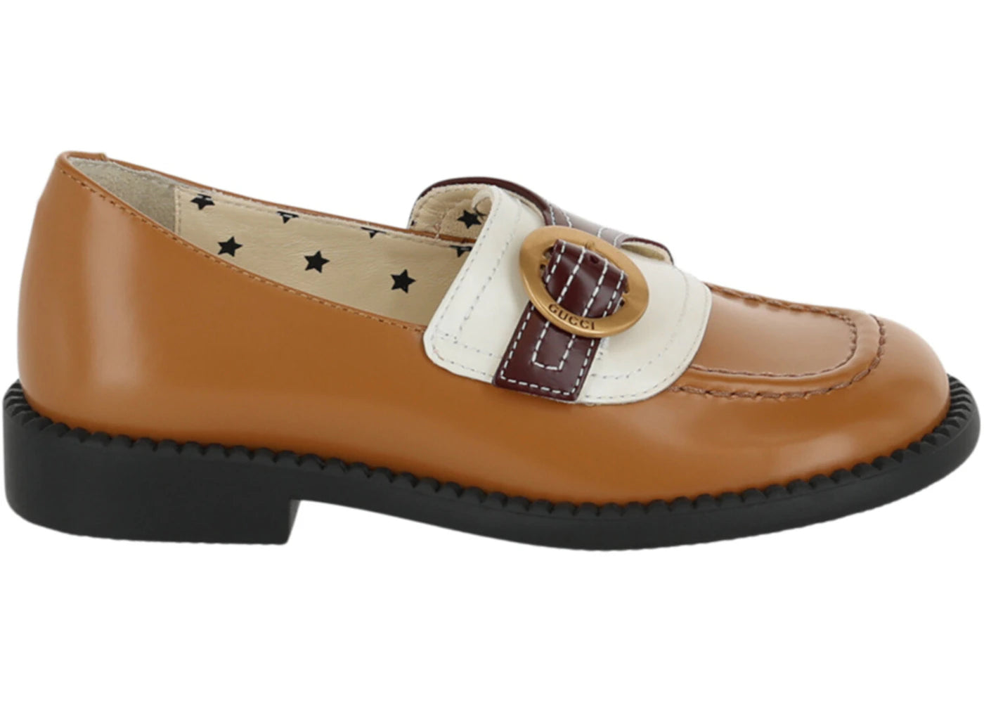 gucci colorblock loafers light brown (kids)