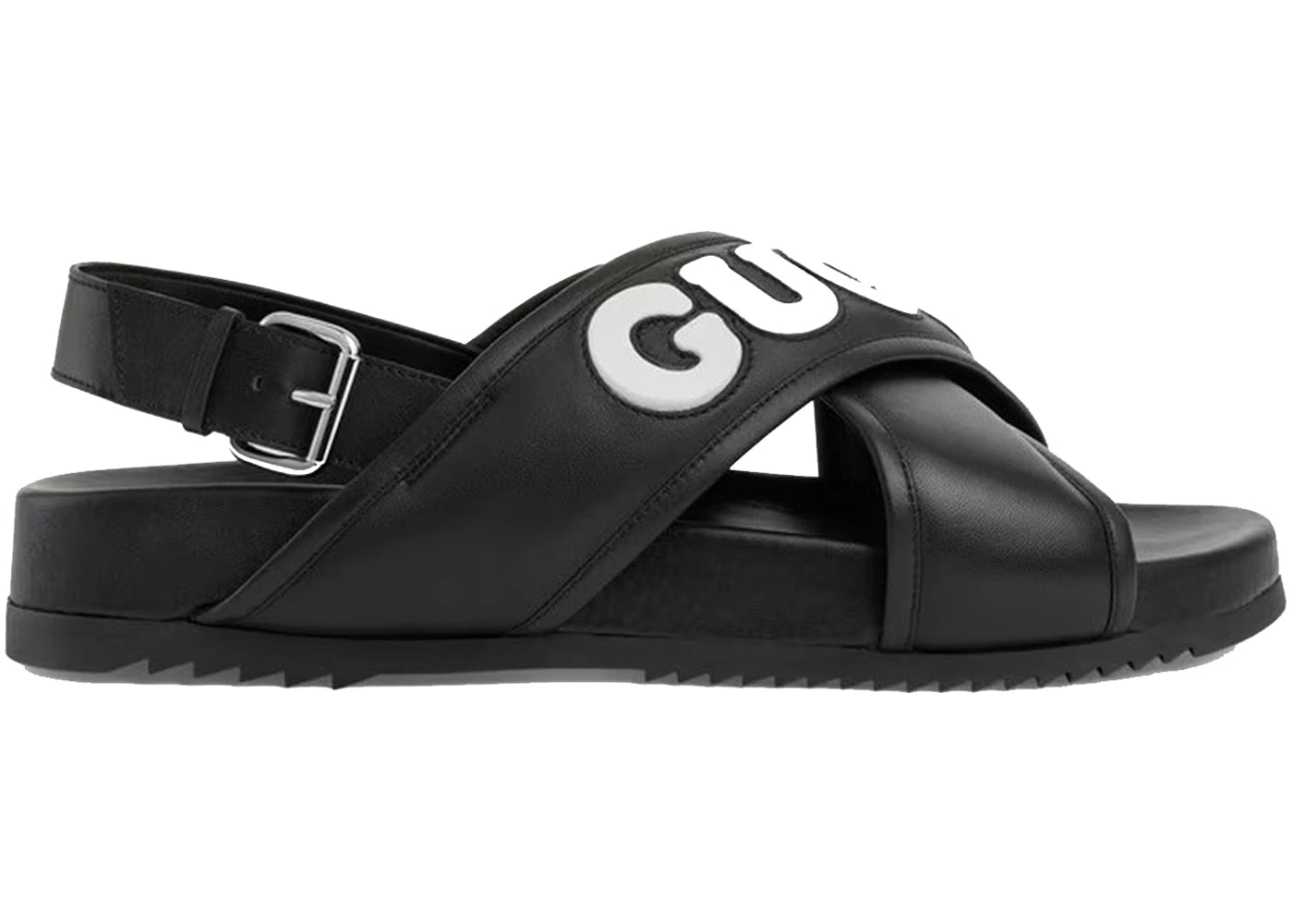 gucci crossover sandals black