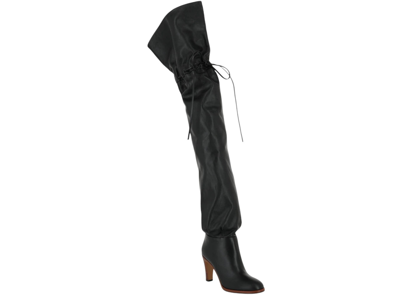 Gucci Deauville Cinched Over-The-Knee Boots Black Womens
