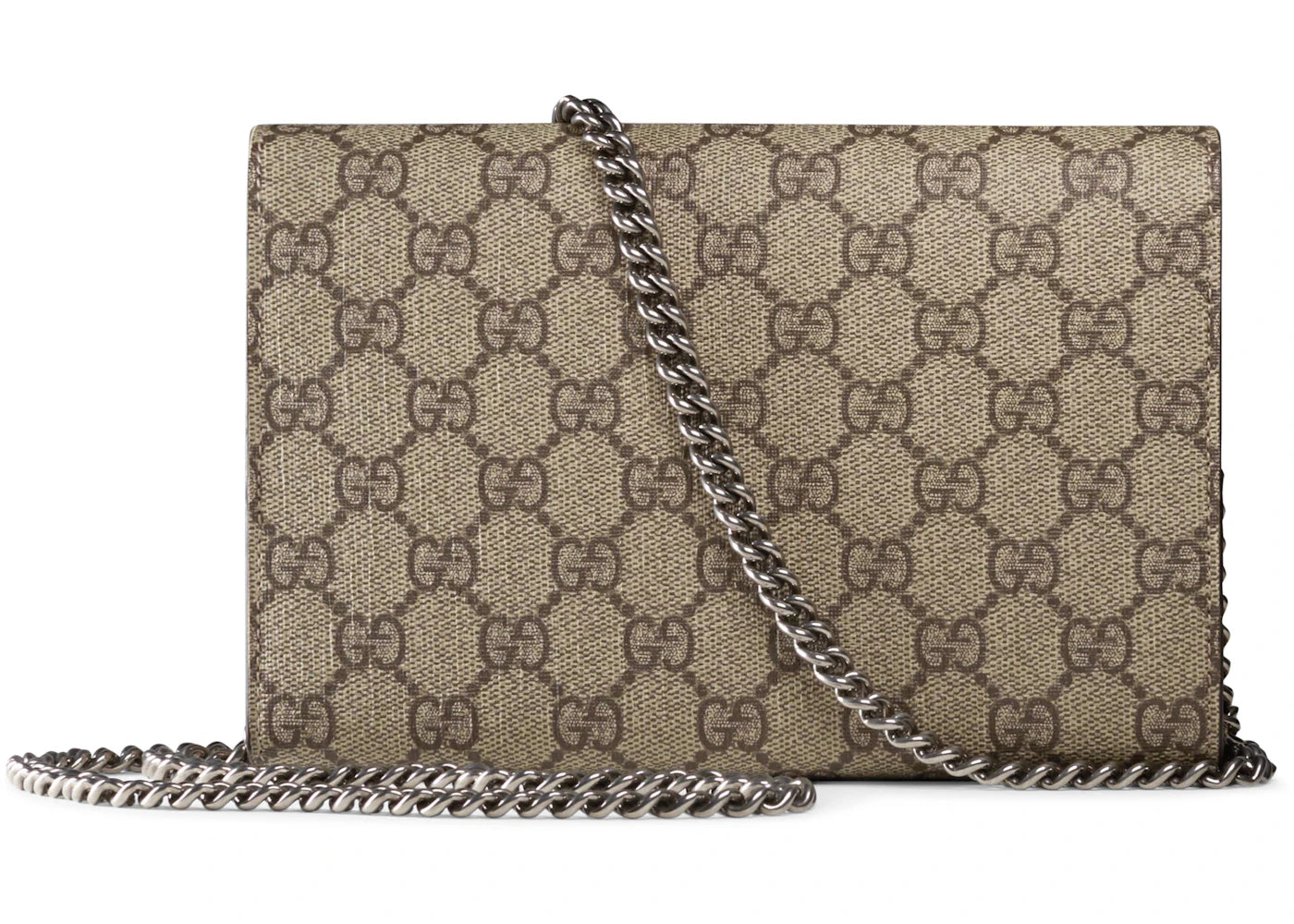 Gucci Dionysus Chain Wallet Gg Supreme Beige/Ebony