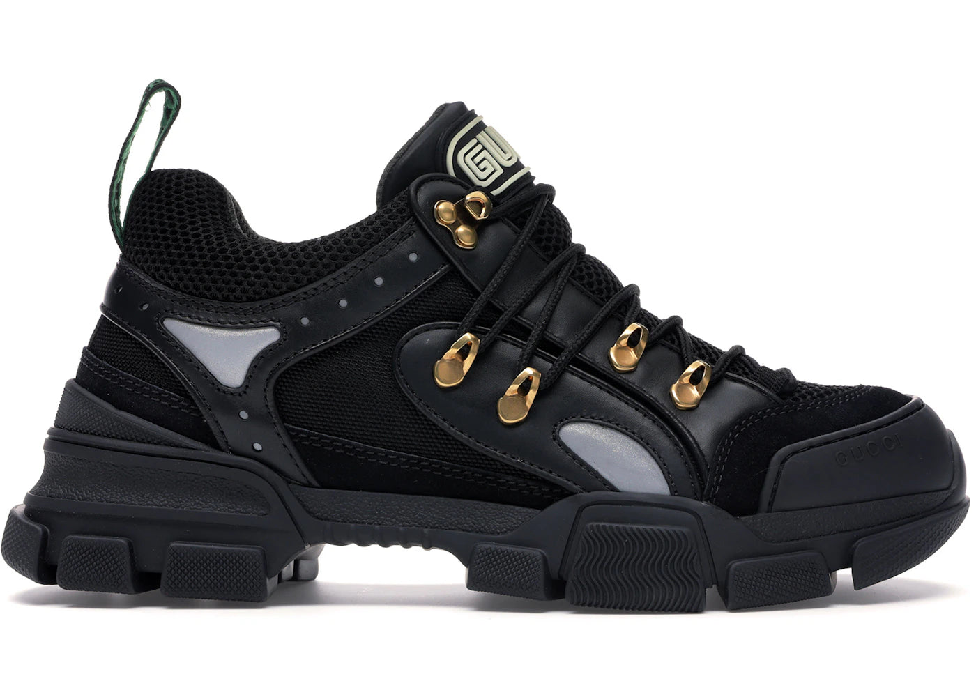 gucci flashtrek sega black leather