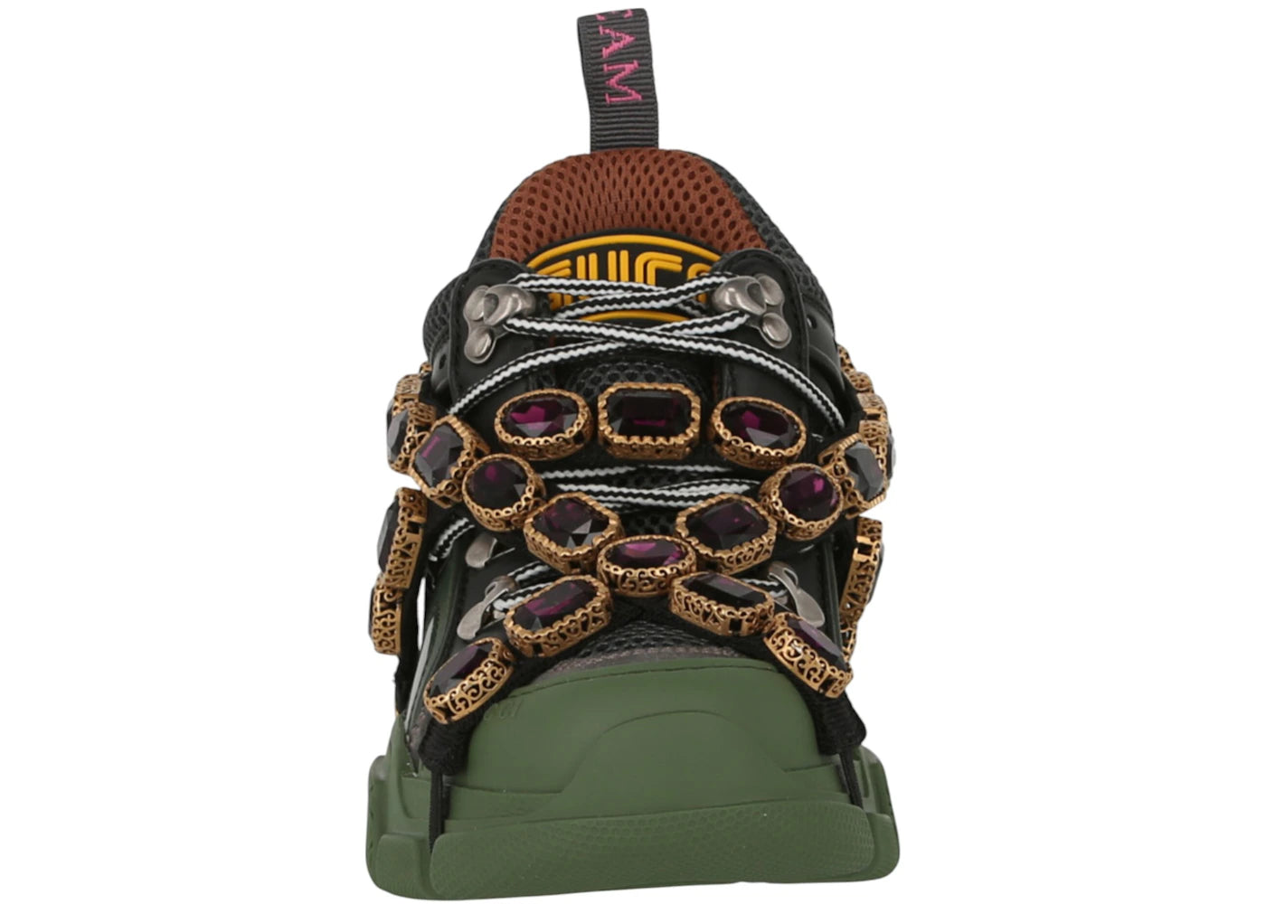 gucci flashtrek sega green removable crystal (women's)