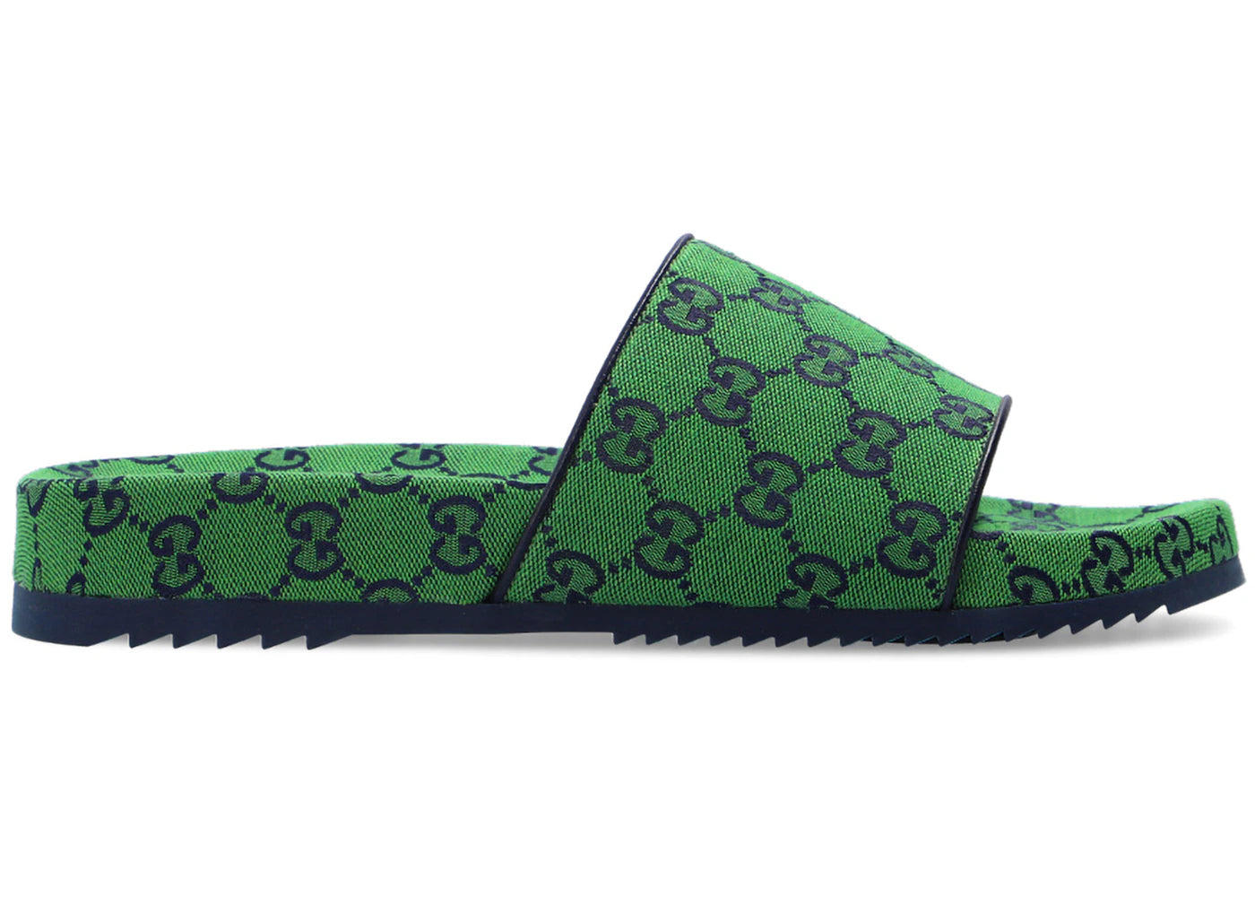 Gucci Gg Canvas Slide Green Monogram