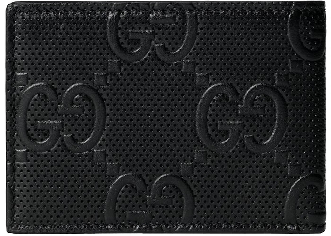 gucci gg embossed bi-fold wallet black