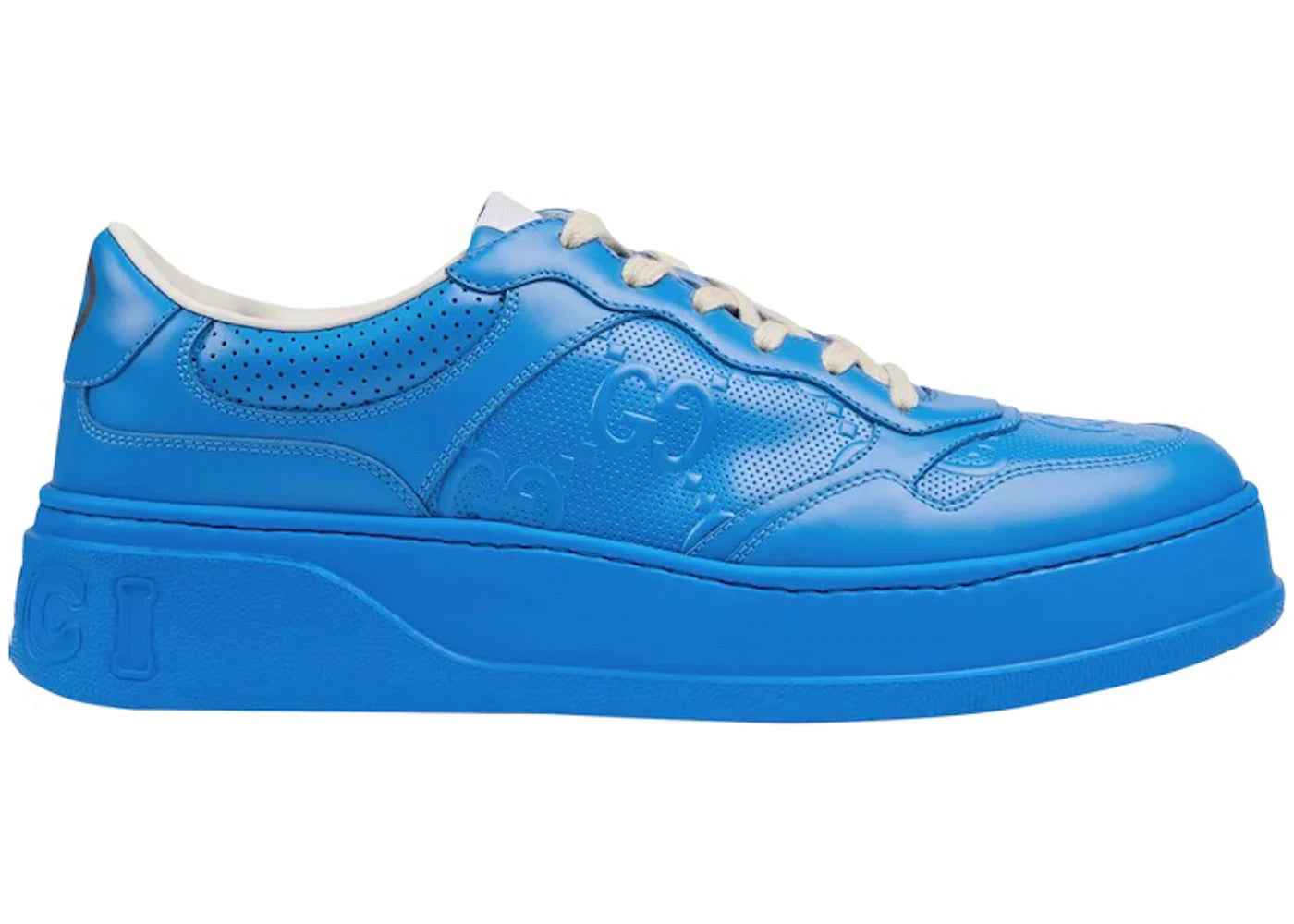 gucci gg embossed sneaker bright blue