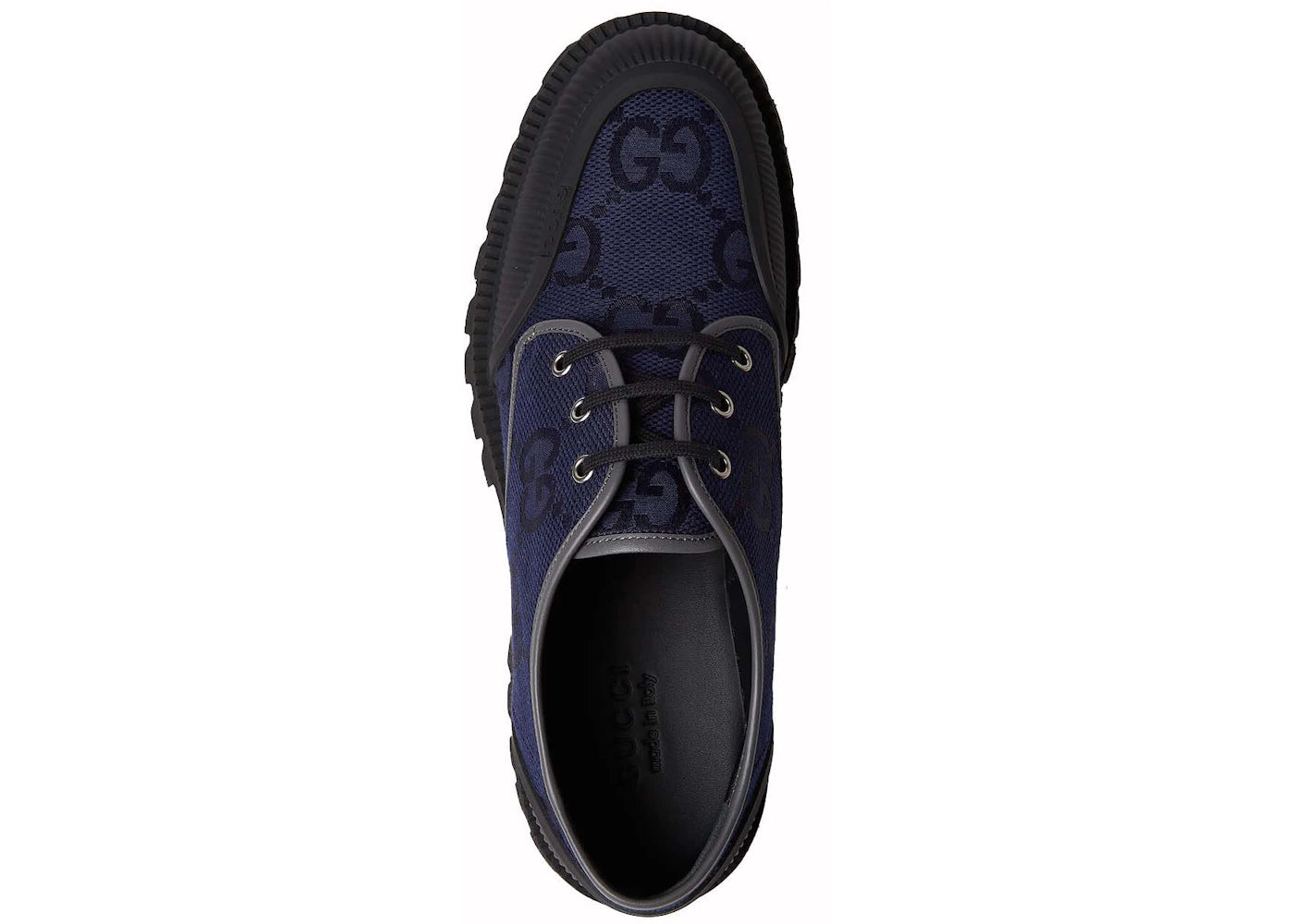 gucci gg laced-up shoes navy