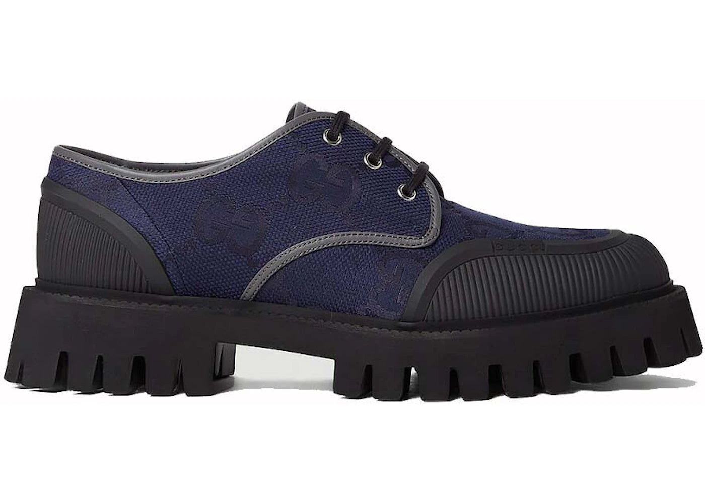 gucci gg laced-up shoes navy