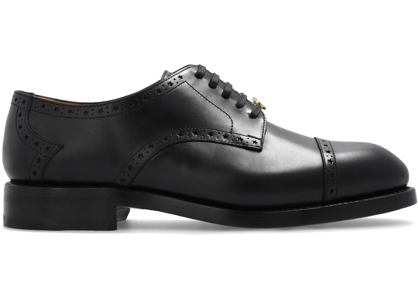 gucci gg logo derby shoes black
