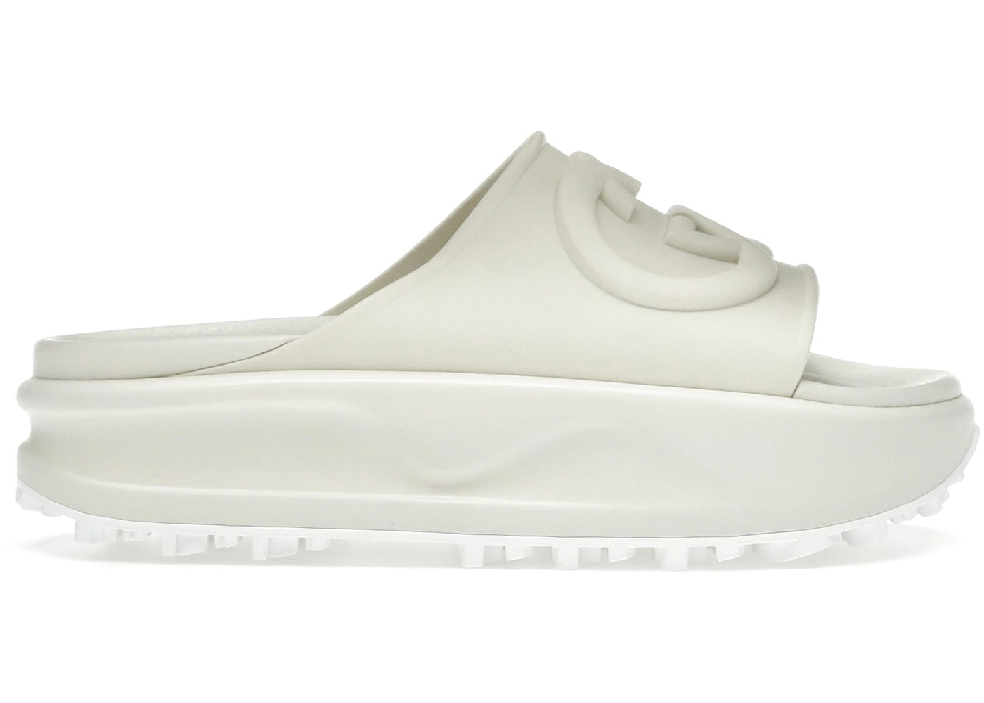 gucci gg oversize slide sandal interlocking g off white (women's)