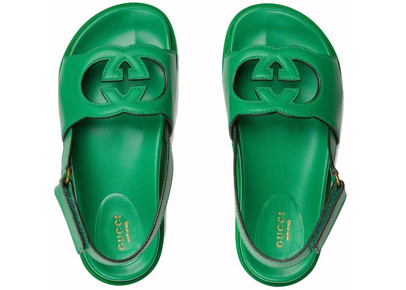 gucci gg platform sandal green (women's)