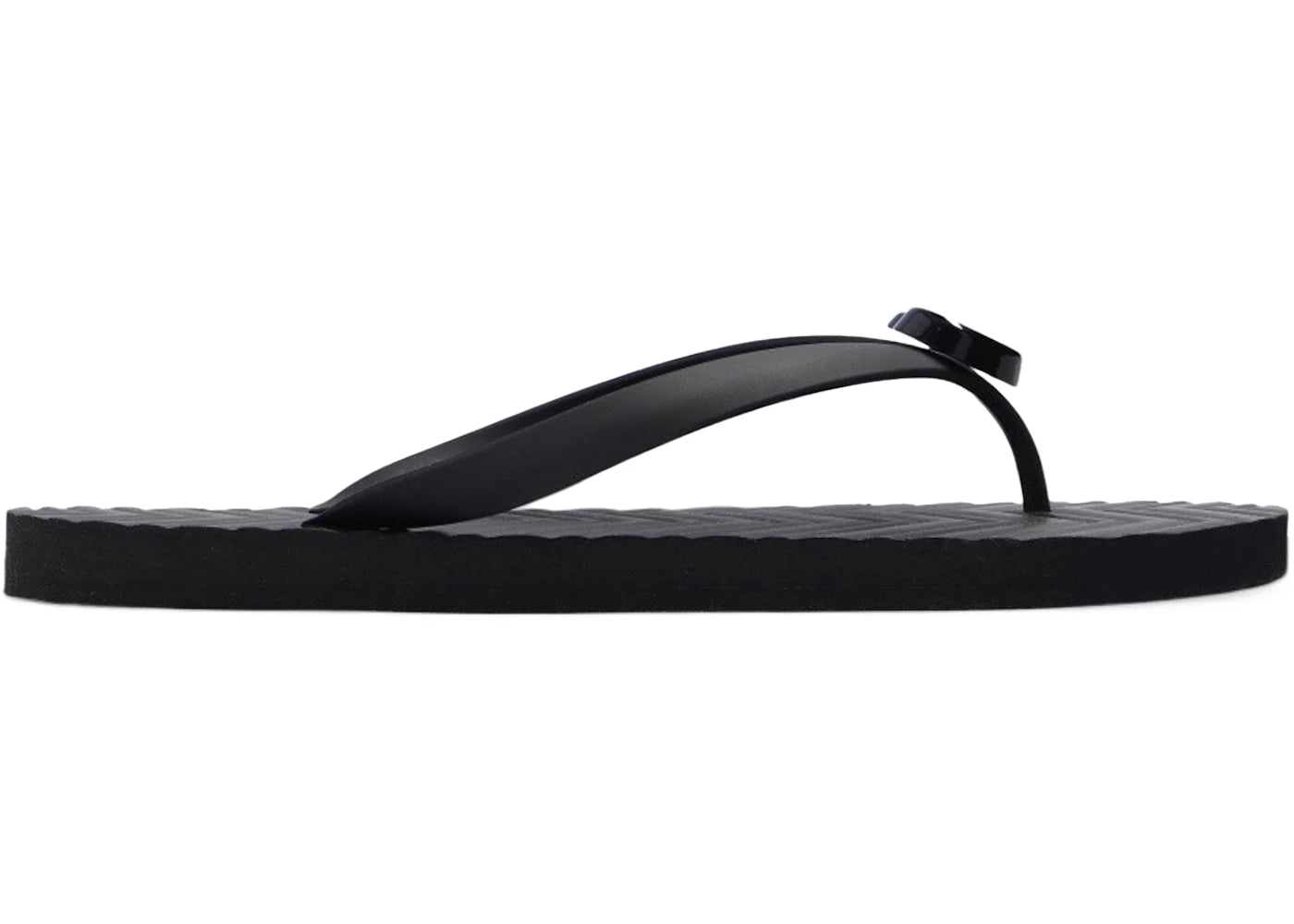 Gucci Gg Rubber Thong Sandals Black