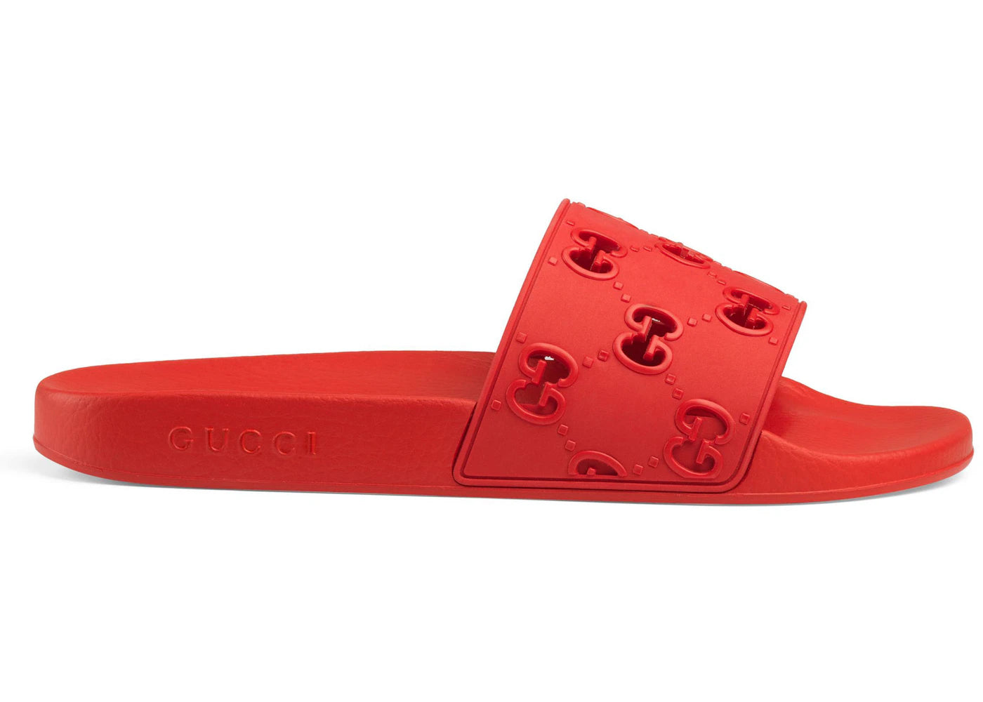 Gucci Gg Slide Rubber Red