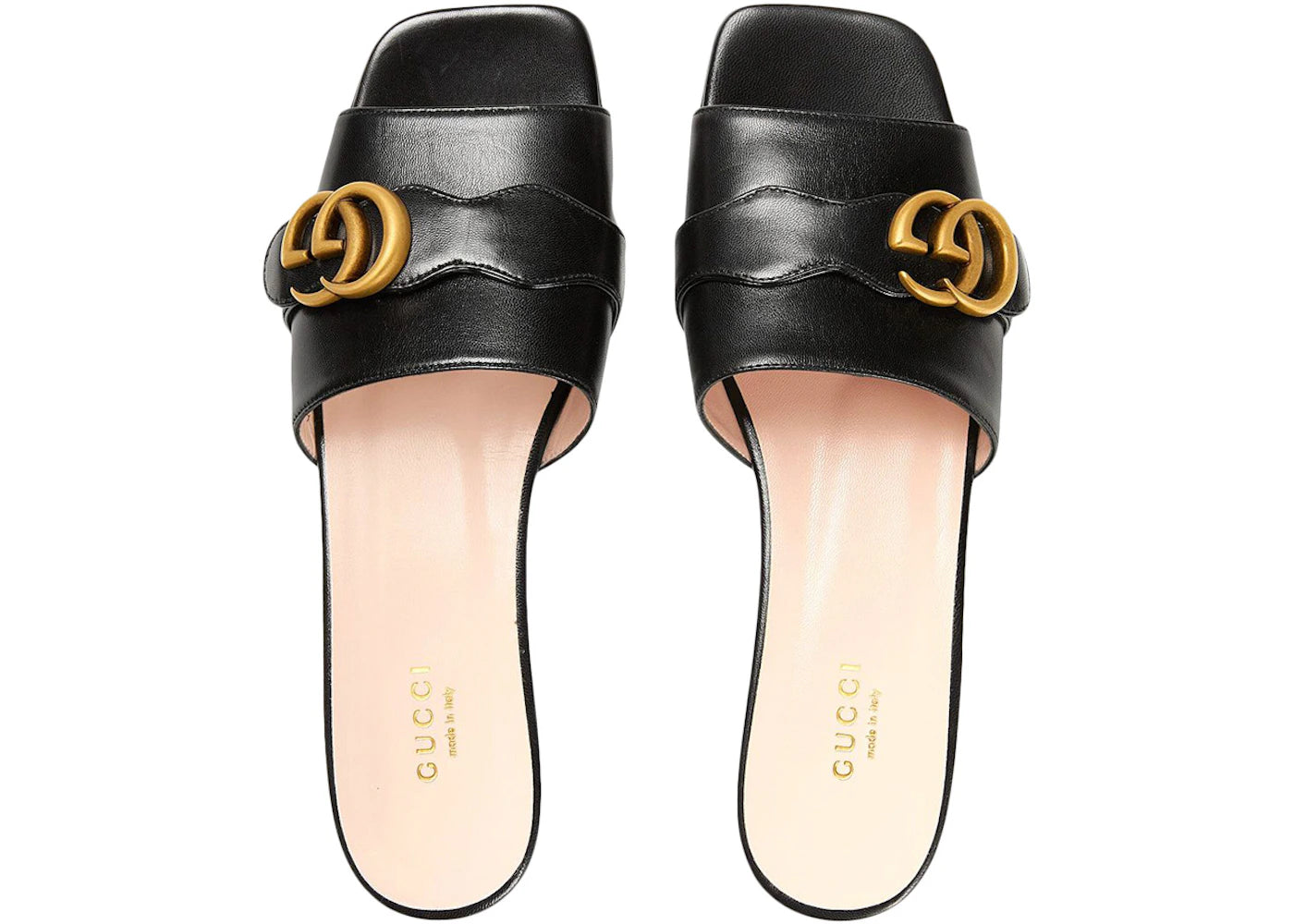gucci gg slide sandal black leather