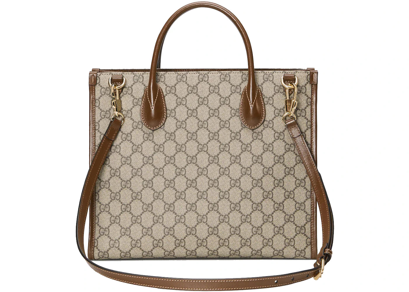 Gucci Gg Small Tote Bag Beige/Ebony